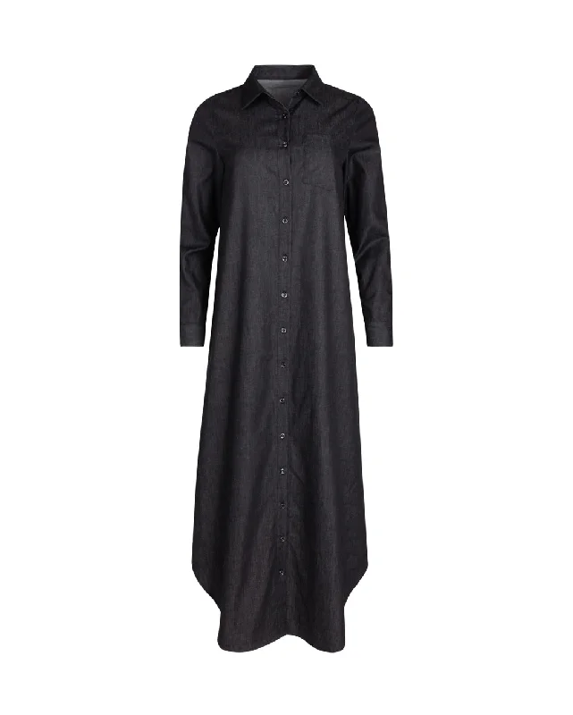 Trumpet DressDenim Shirt Maxi Dress