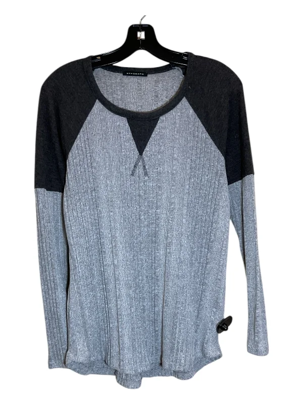 women's tops for those who want to add a pop of color to their outfitsTop Long Sleeve By Staccato In Grey, Size: S