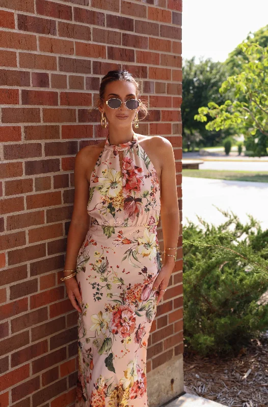 Spaghetti Strap DressFloral Embrace Maxi Dress