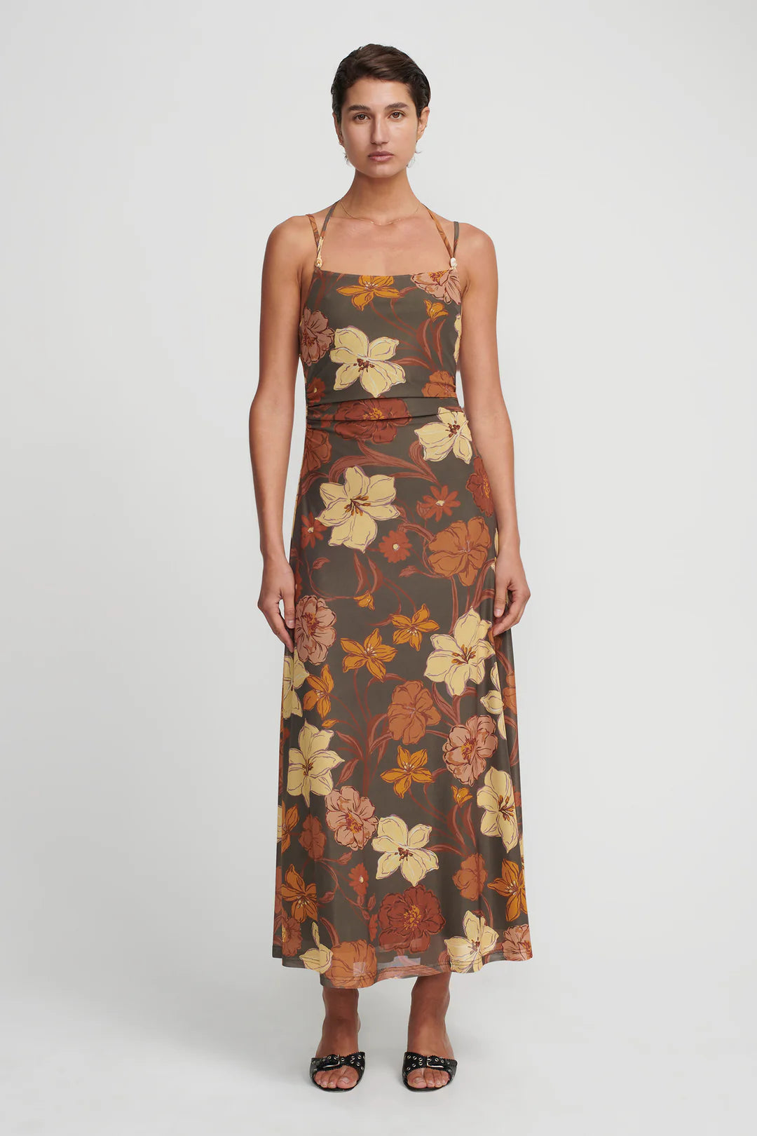 women's halter dressesOdessa Maxi Dress - Moss Floral