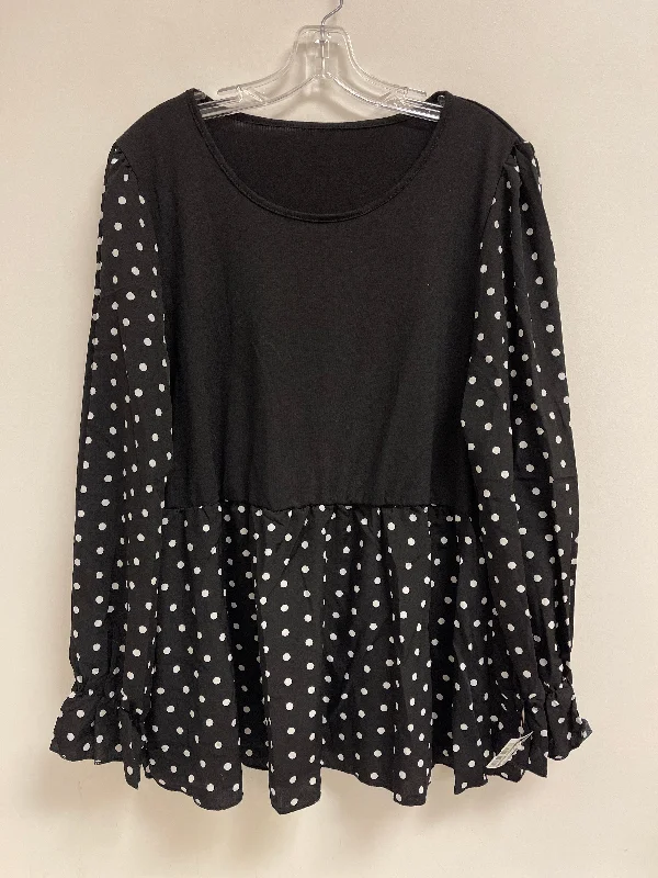 women's tops for those who want to add a personal touch to their wardrobe with unique and one-of-a-kind piecesTop Long Sleeve By Clothes Mentor In Polkadot Pattern, Size: 3x