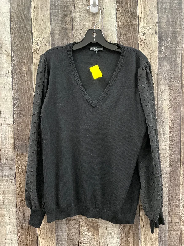 women's tops that offer a perfect blend of style, comfort, and affordabilityTop Long Sleeve By Adrianna Papell In Black, Size: L