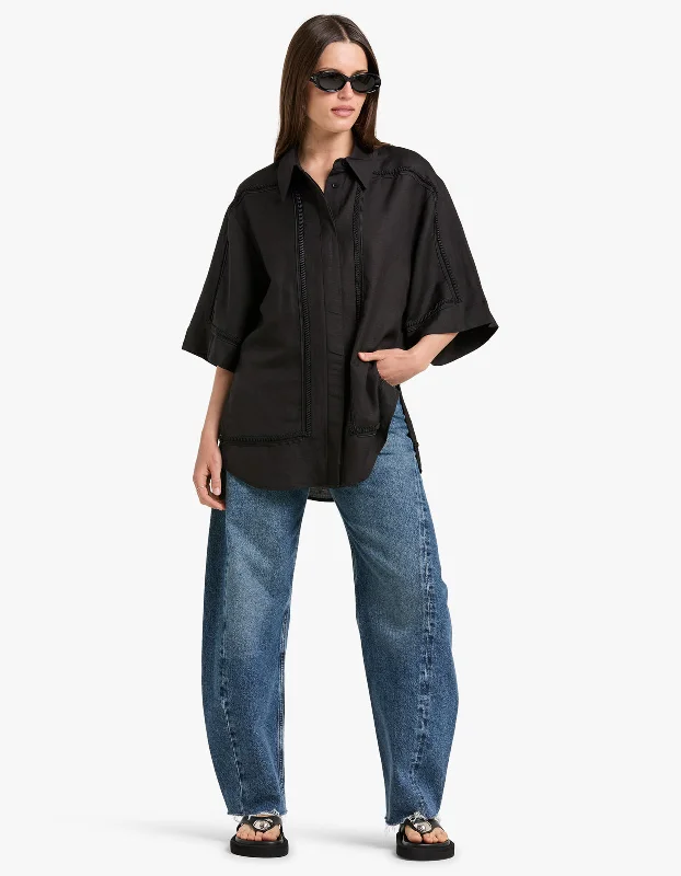 women's tops for those who appreciate subtle and muted tonesFortuna Shirt - Black