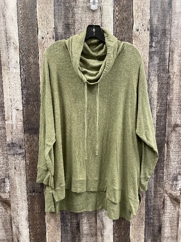 women's tops for those who seek both style and comfortTop Long Sleeve By Cmf In Green, Size: 1x