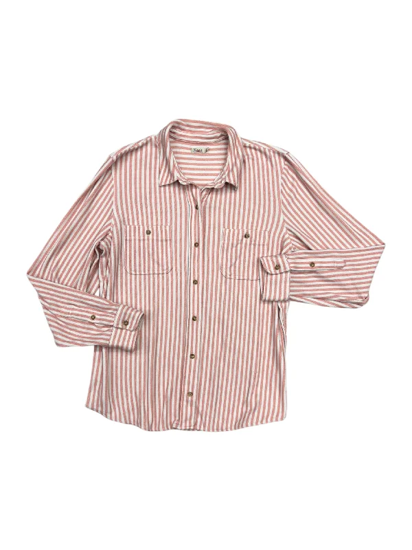 women's tops for those who want to wear versatile pieces that can be dressed up or downTop Long Sleeve By Faherty In Striped Pattern, Size: Xl