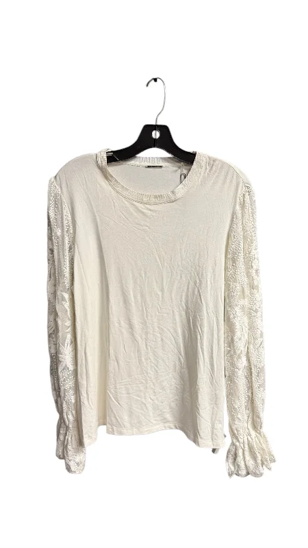 women's tops for minimalist aestheticsTop Long Sleeve By Elie Tahari In Cream, Size: L