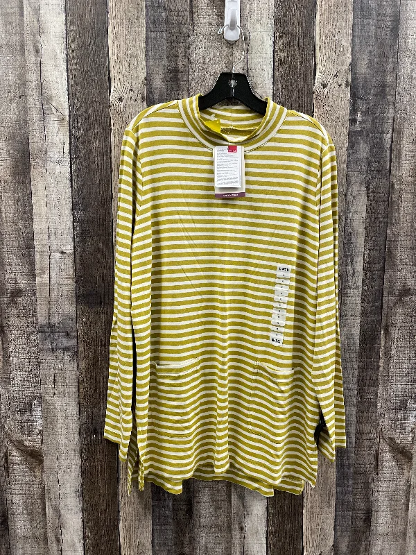 women's tops for layeringTunic Long Sleeve By Duluth Trading In Striped Pattern, Size: Xl