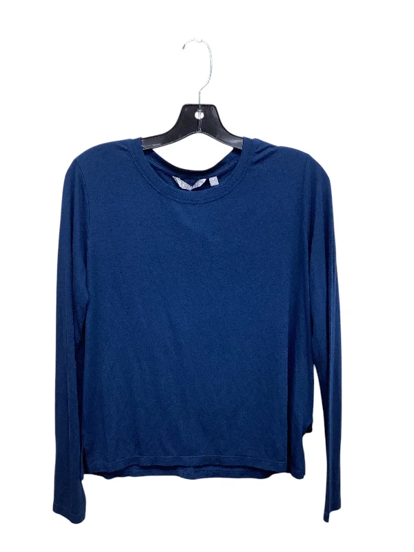 women's tops with ruffled hemsTop Long Sleeve By Athleta In Blue, Size: S