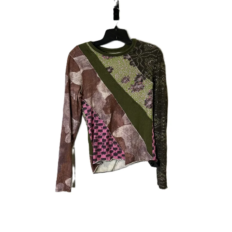 women's tops for those who want to add a personal touch to their wardrobe with unique and one-of-a-kind piecesTop Long Sleeve By We The Free In Green & Purple, Size: S