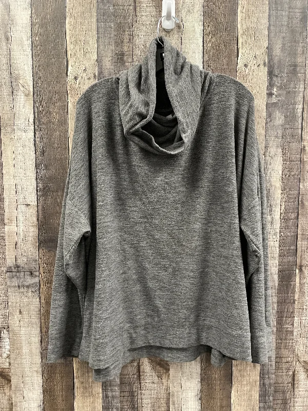 cozy women's tops for fall and winterTop Long Sleeve By Maurices In Grey, Size: 3x