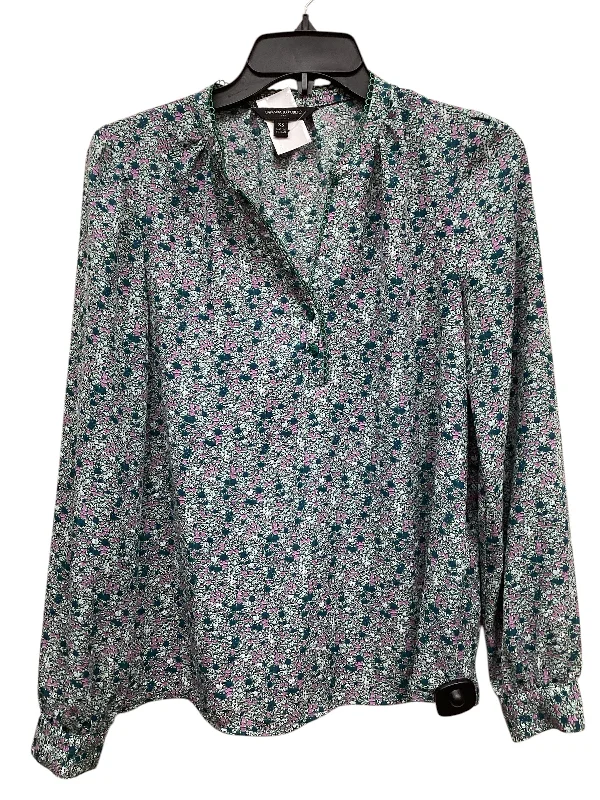 women's tops for summer festivalsTop Long Sleeve By Banana Republic In Floral Print, Size: Xs