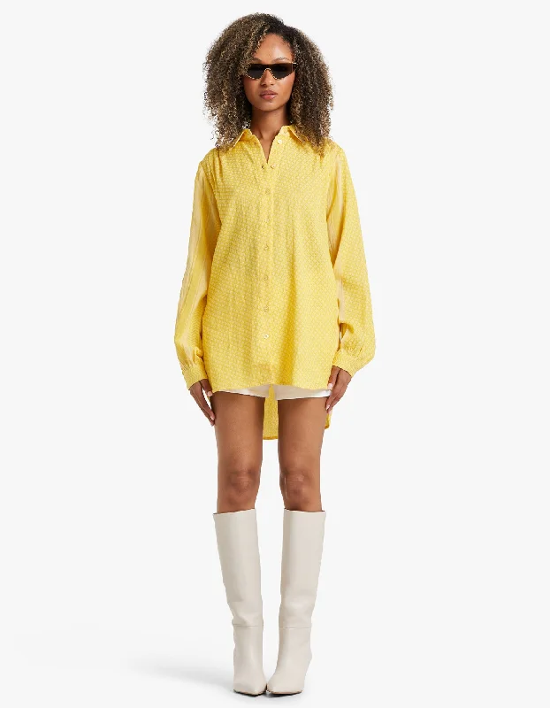 luxury women's topsGaia Shirt - Vibrant Yellow