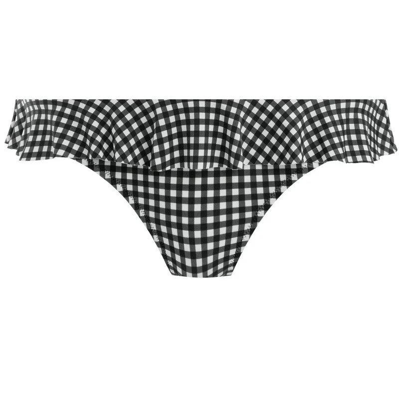 Low-Cut Female SwimwearCheck In Italini Bikini Brief Black White - Freya Swim