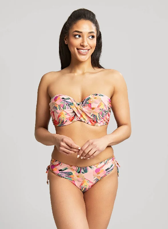 women's sustainable pantsPanache Swimwear: Paradise Drawstring Midi Swim Pant Pink Tropical