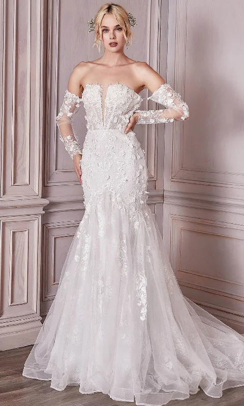 Denim DressCinderella Divine Bridal CD977W - Trumpet Wedding Gown