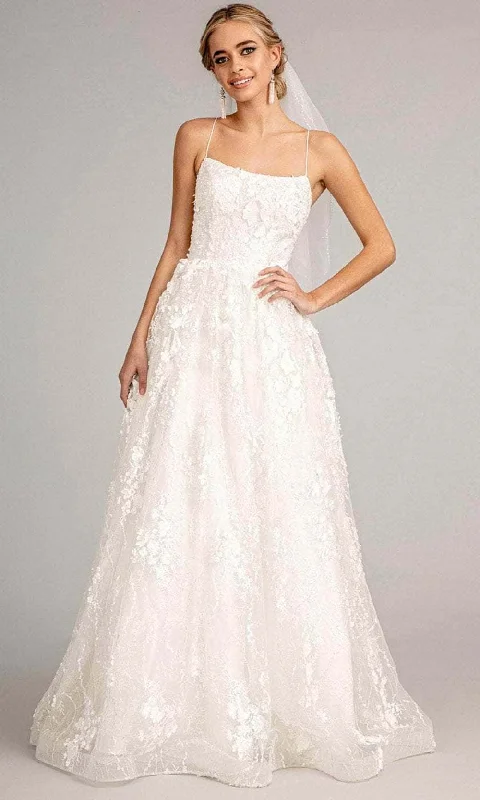 Jersey DressElizabeth K GL1985 - Sleeveless Floral Wedding Dress