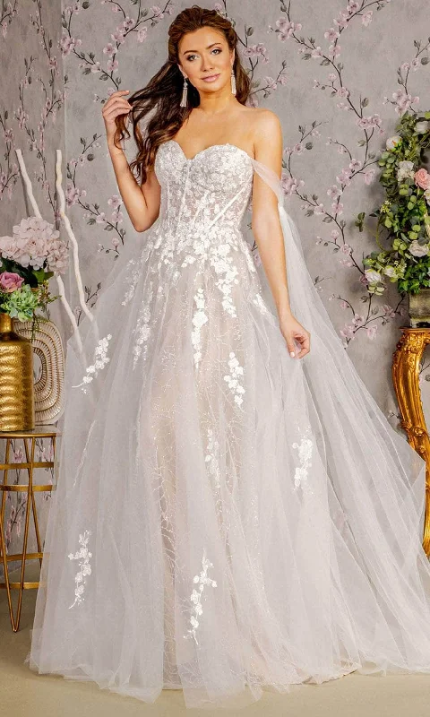 women's easy-to-wear dressesGLS by Gloria Bridal GL3428 - Floral Glitters Wedding Dress