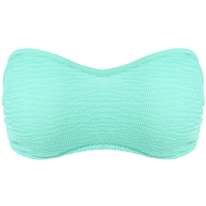 Figure-Hugging Female SwimwearIbiza Waves Bandeau Bikini Top Frozen Blue - Freya Swim