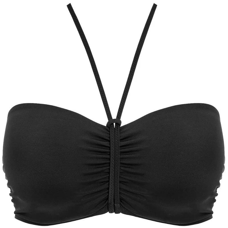 Halter Bikini FemaleJewel Cove Bandeau Bikini Top Plain Black - Freya Swim