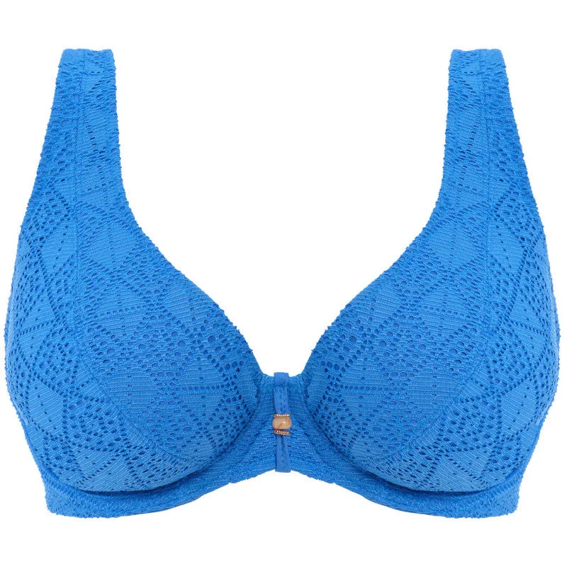 Chic Female SwimwearNomad Nights High Apex Bikini Top Atlantic Blue - Freya Swim