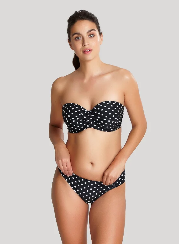 women's waterproof pantsPanache Swimwear: Anya Spot Gathered Pant Black White