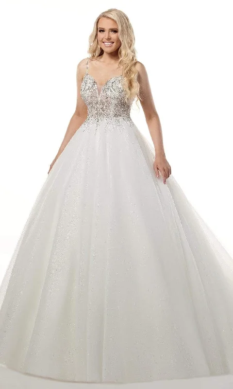 Neon DressRachel Allan - M780 Fully Beaded Bodice Tulle Ballgown Wedding Dress