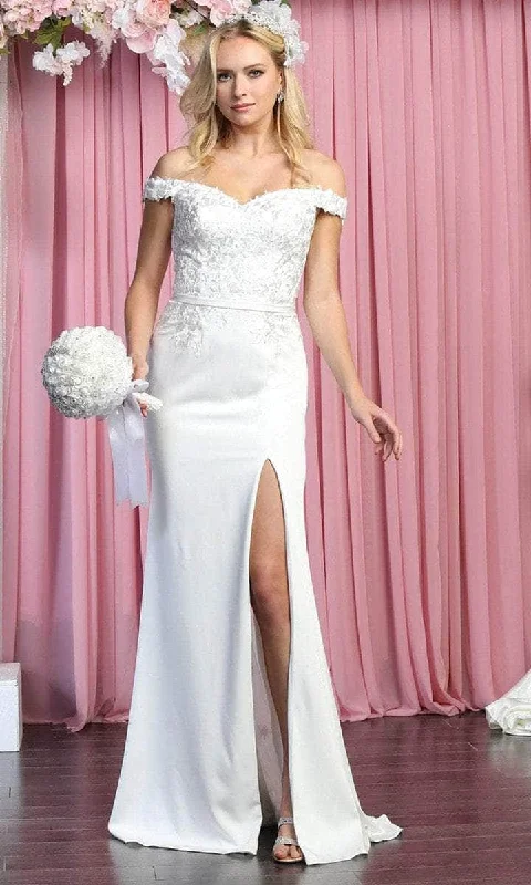 Pearl DressMay Queen - Laced Appliqued Wedding Dress RQ7914