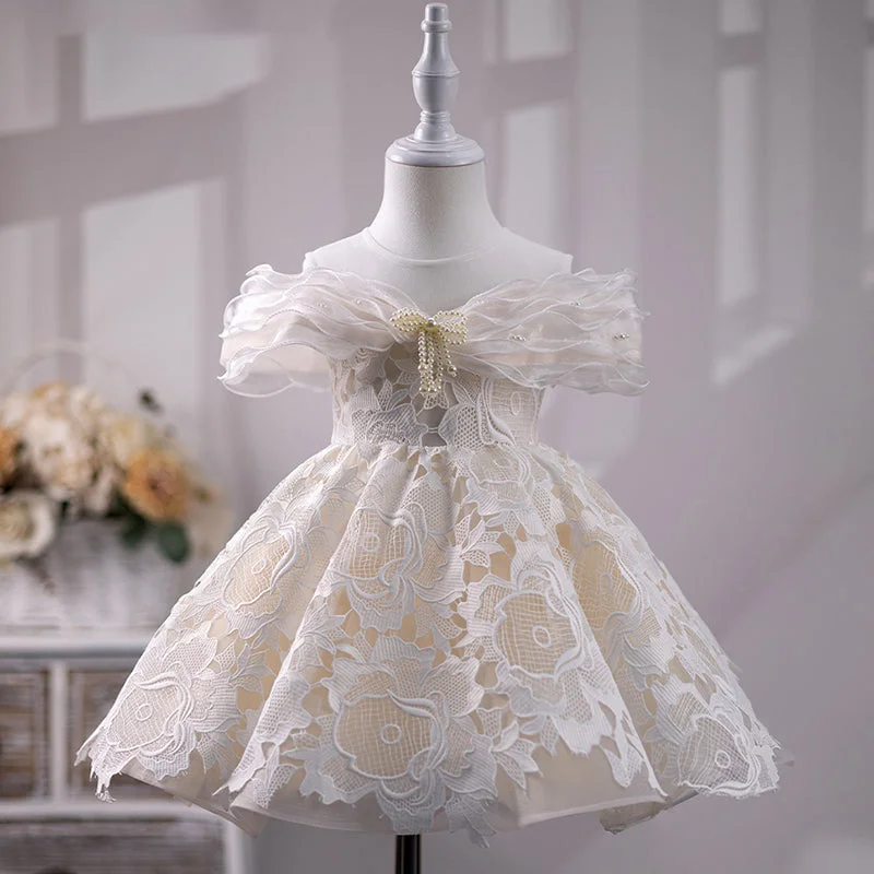 Maternity DressElegant Baby Flower Girl Dress Toddler Birthday Party Dress Formal Dresses