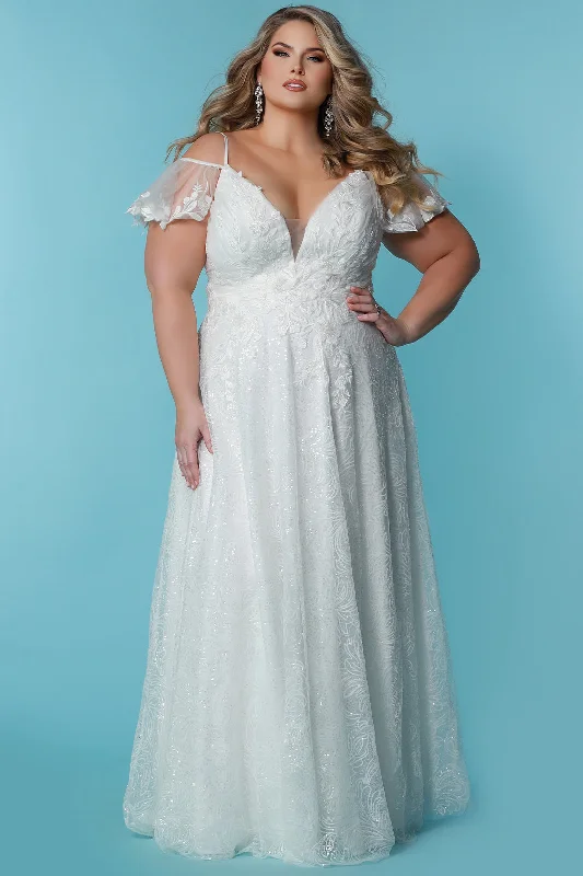 women's short-sleeved dressesLizzy Wedding Dress