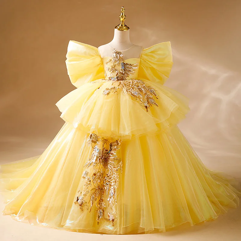 Tall Women DressLuxurious Flower Girl Dress Pageant Wedding Summer Formal Party Princess Dress