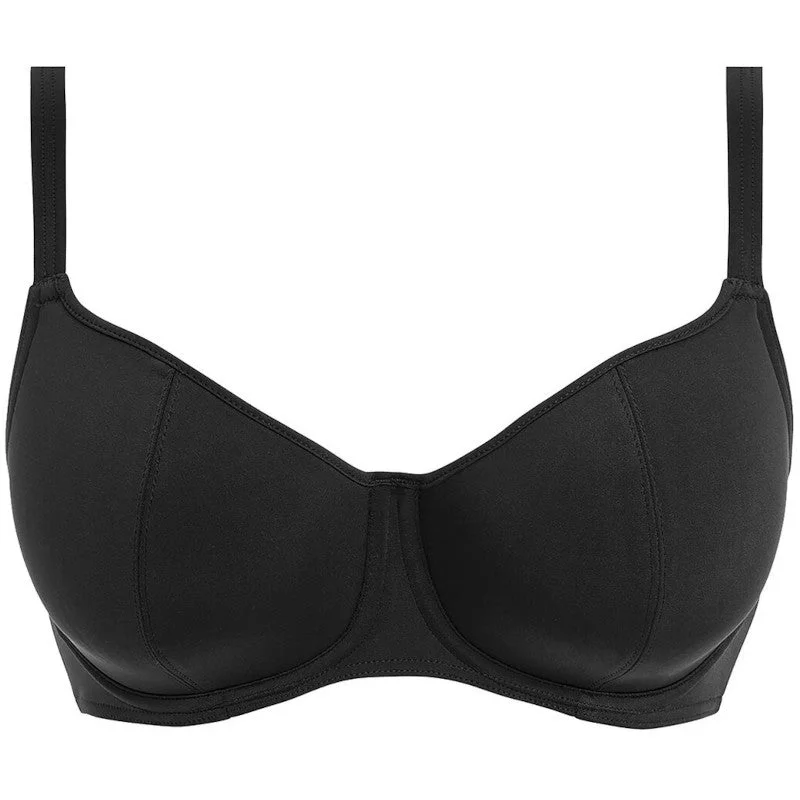 Flattering Female SwimwearJewel Cove Sweetheart Bikini Top Plain Black - Freya Swim