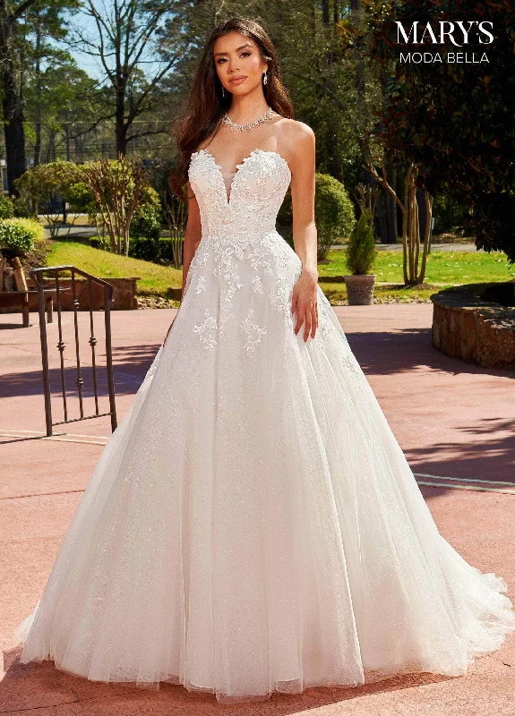 women's plus-size dressesMary's Bridal MB2141 - Lace Appliqued Sweetheart Neck Wedding Gown