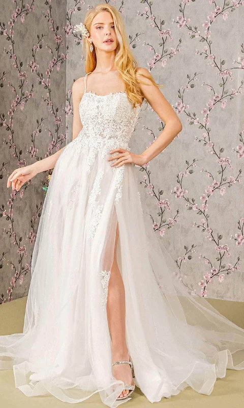 Mermaid DressGLS by Gloria Bridal GL3417 - Straight Across A-Line Wedding Gown