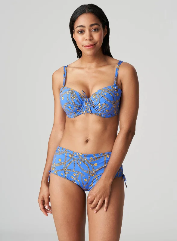 Laced-Up One-Piece FemalePrimaDonna Swimwear: Olbia Balcony Bikini Top Electric Blue