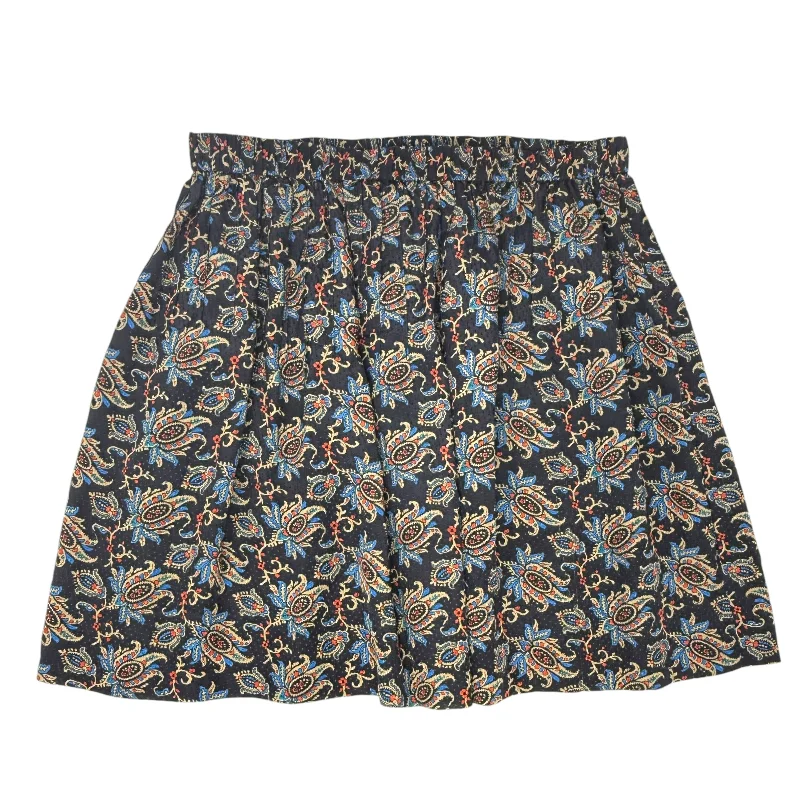 women's classic chiffon skirts100% Silk Mini Skirt By Sea New York In Paisley Print, Size: 6