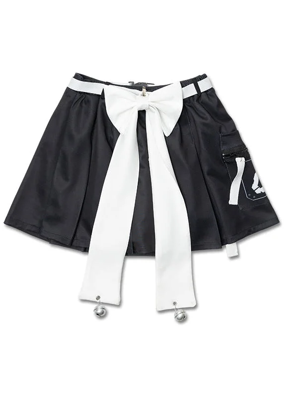 women's pajama-style formal skirtsError Code Cyberpunk Tech Pleated Black White Skirt