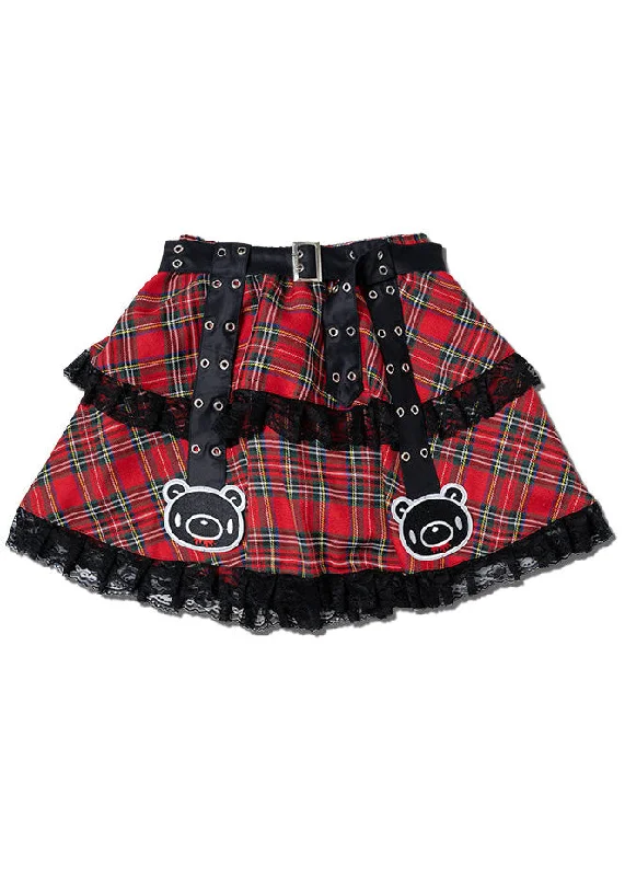 women's retro denim skirtsGloomy Bear Dark Gloomy Belt Lolita Skirt