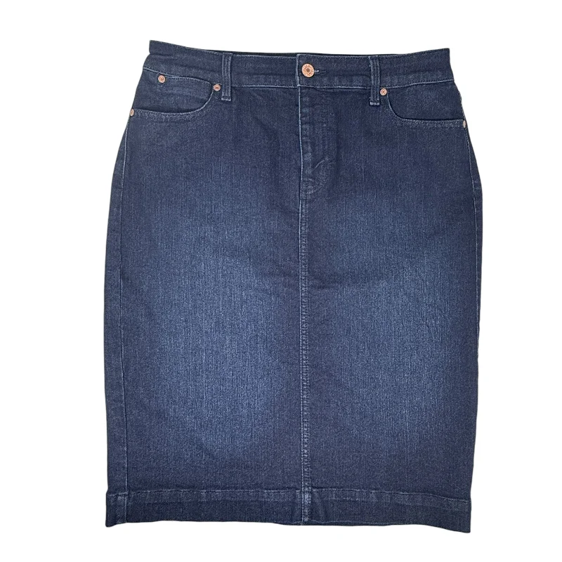 women's casual high-slit skirtsClassic Denim Skirt By Talbots In Blue, Size: 8petite