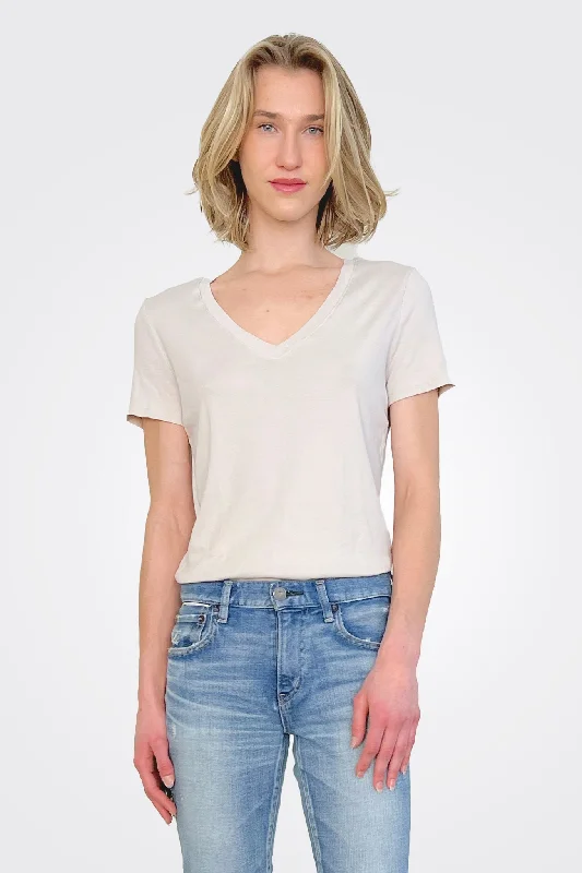 women's tops for smart casual looksDylan Classic V Tee - Cement