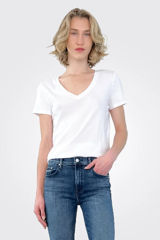 women's tops for those who appreciate subtle and muted tonesDylan Classic V Tee - White