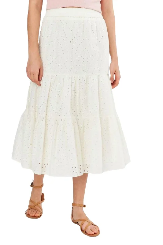 women's formal skirtsGauguin Skirt In White