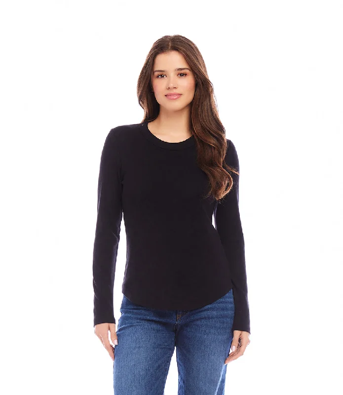 breathable women's tops for summerLong Sleeve Crew Neck Tee