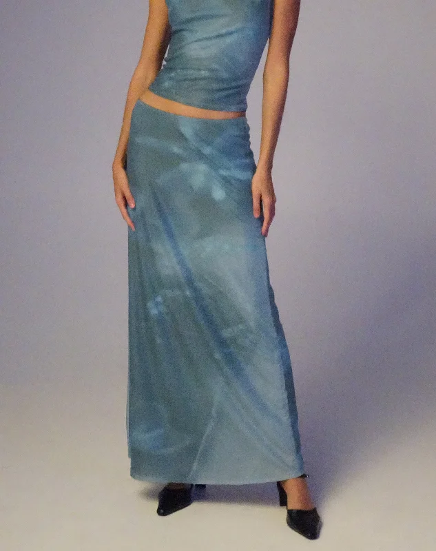 women's maxi skirtsNola Maxi Skirt in Lumen Floral Blue