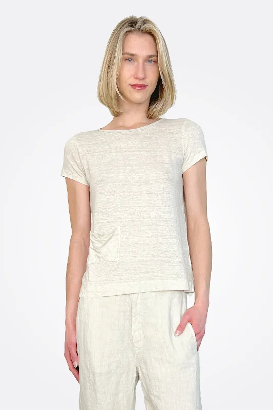 women's tops for evening soireesPocket Tee - Ivory