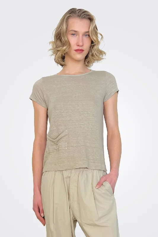 cropped women's topsPocket Tee - Pearl Grey