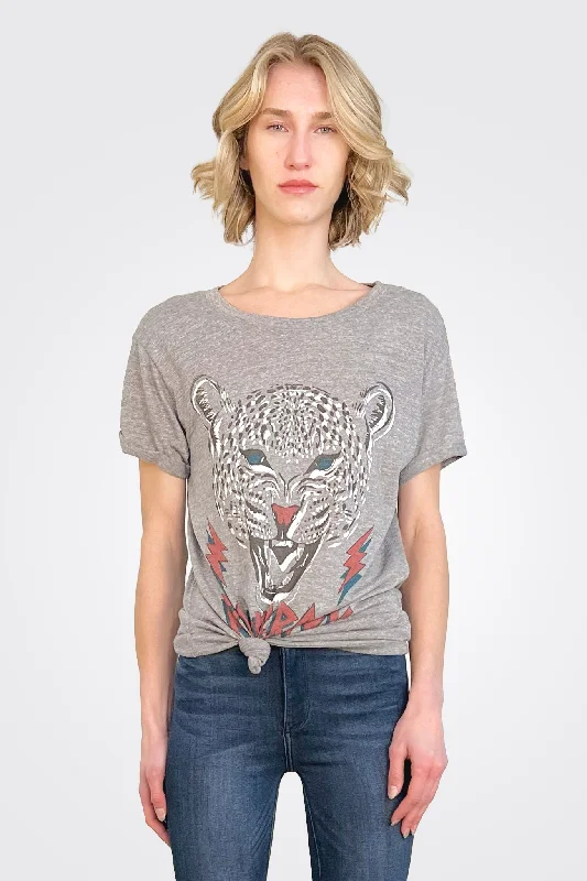 women's tops for summer festivalsRock N Roll Tiger Tee - Streaky Greay