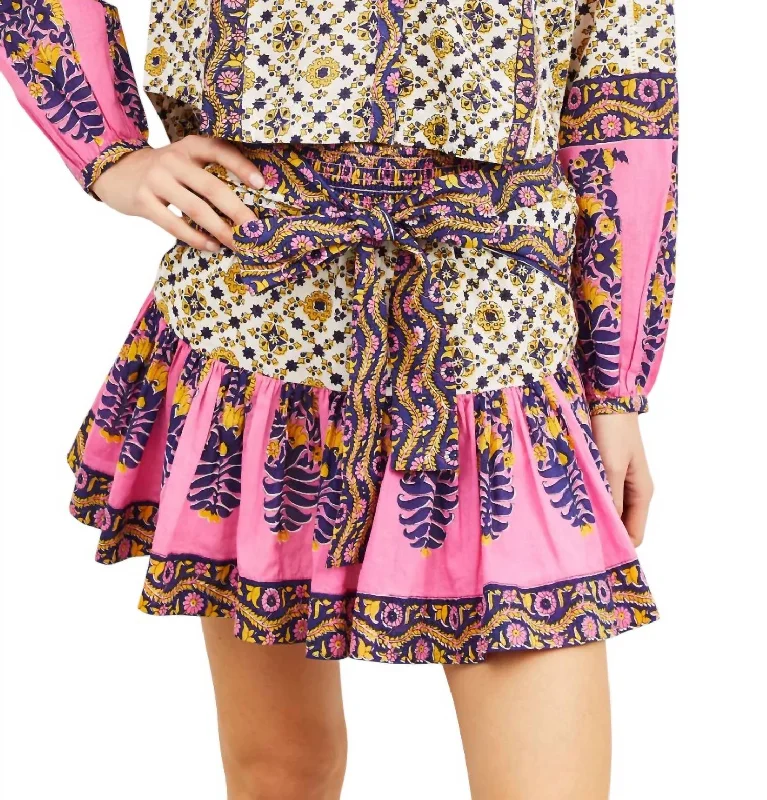 women's affordable velvet skirtsRuby Mini Skirt In Zina Print