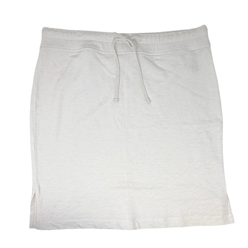 women's crochet skirtsTerry Cotton Drawstring Mini Skirt By James Perse In White, Size: M