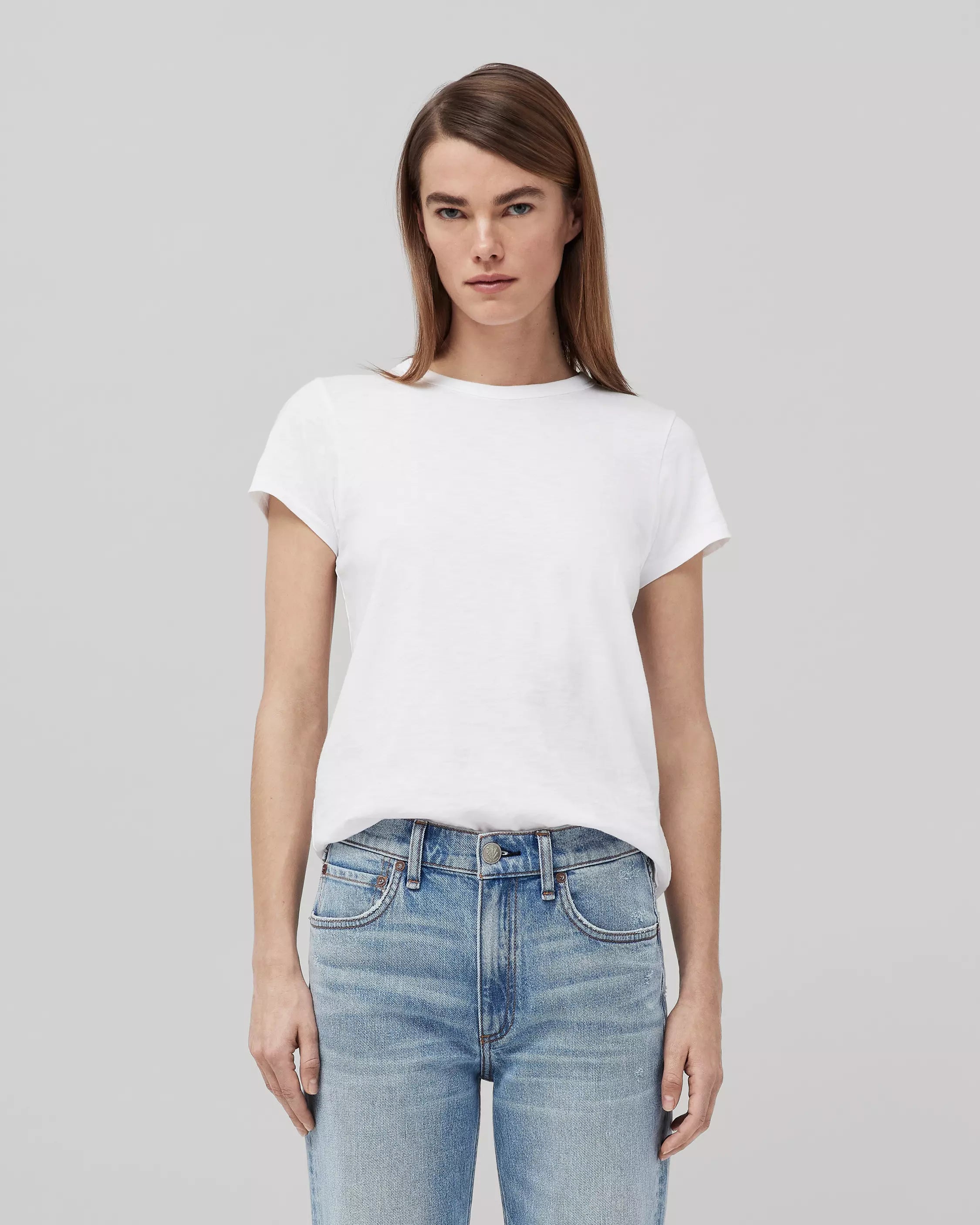 women's tops for creating capsule wardrobesThe Slub Short Sleeve Tee - White