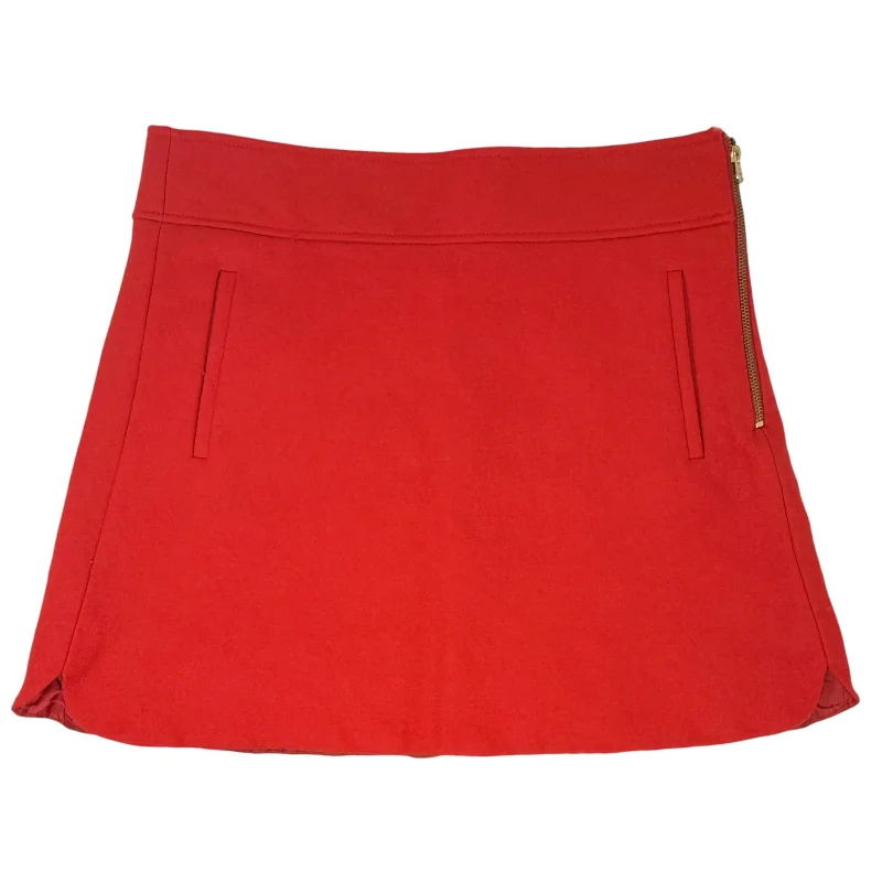 women's circle skirtsWool Mini Skirt By J. Crew In Red, Size: 12